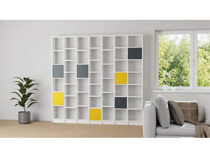 Bibliothèque moderne MDF mélaminé MDF Blanc mat