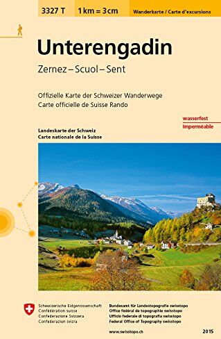 Bundesamt für Landestopografie swisstopo - 3327T Unterengadin Wanderkarte: Zernez - Scuol - Sent (Wanderkarten 1:33 333) - Preis vom 30.09.2026 09:01:18 h