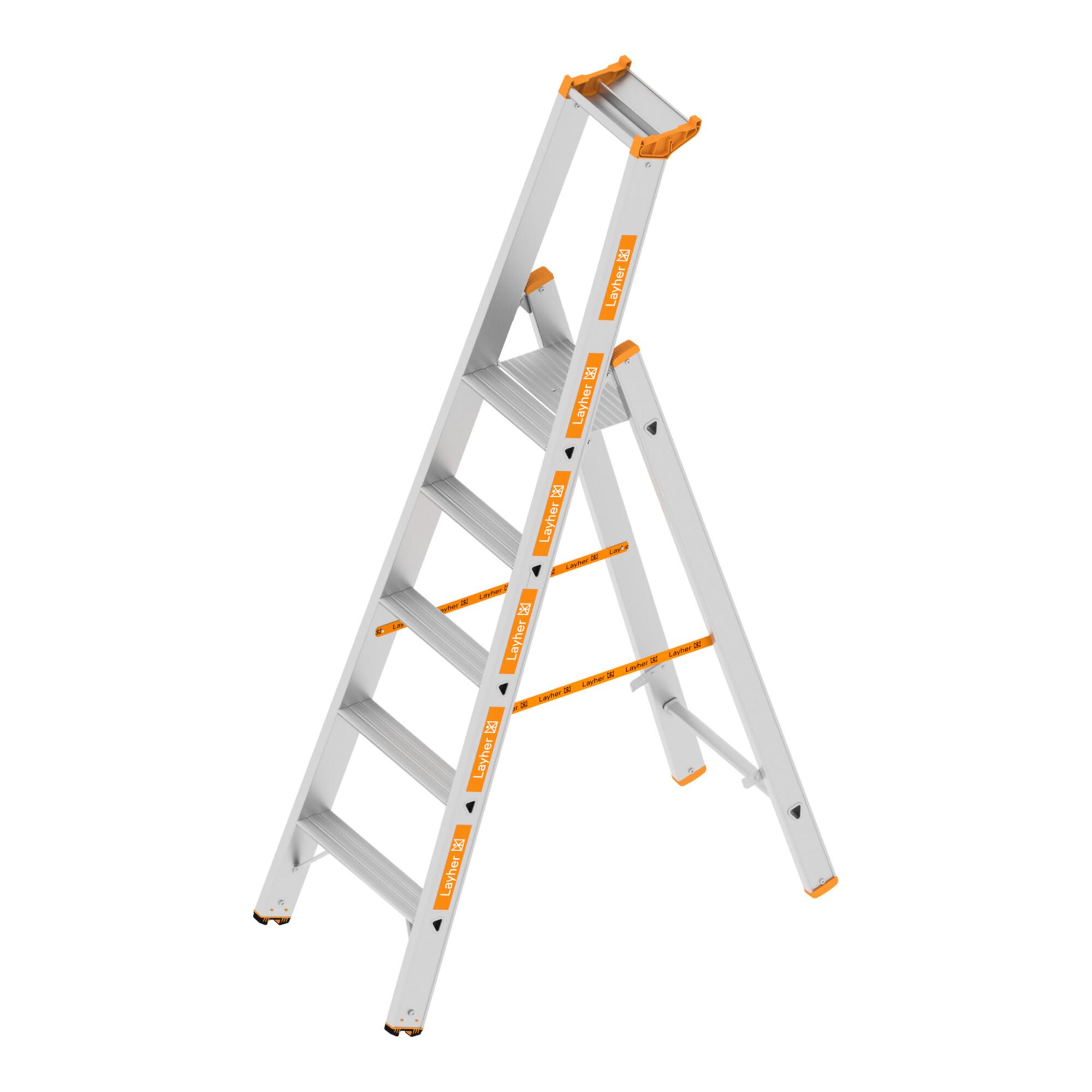 Layher Stufenstehleiter TOPIC 1064 5 Stufen einseitig begehbar (1064005)