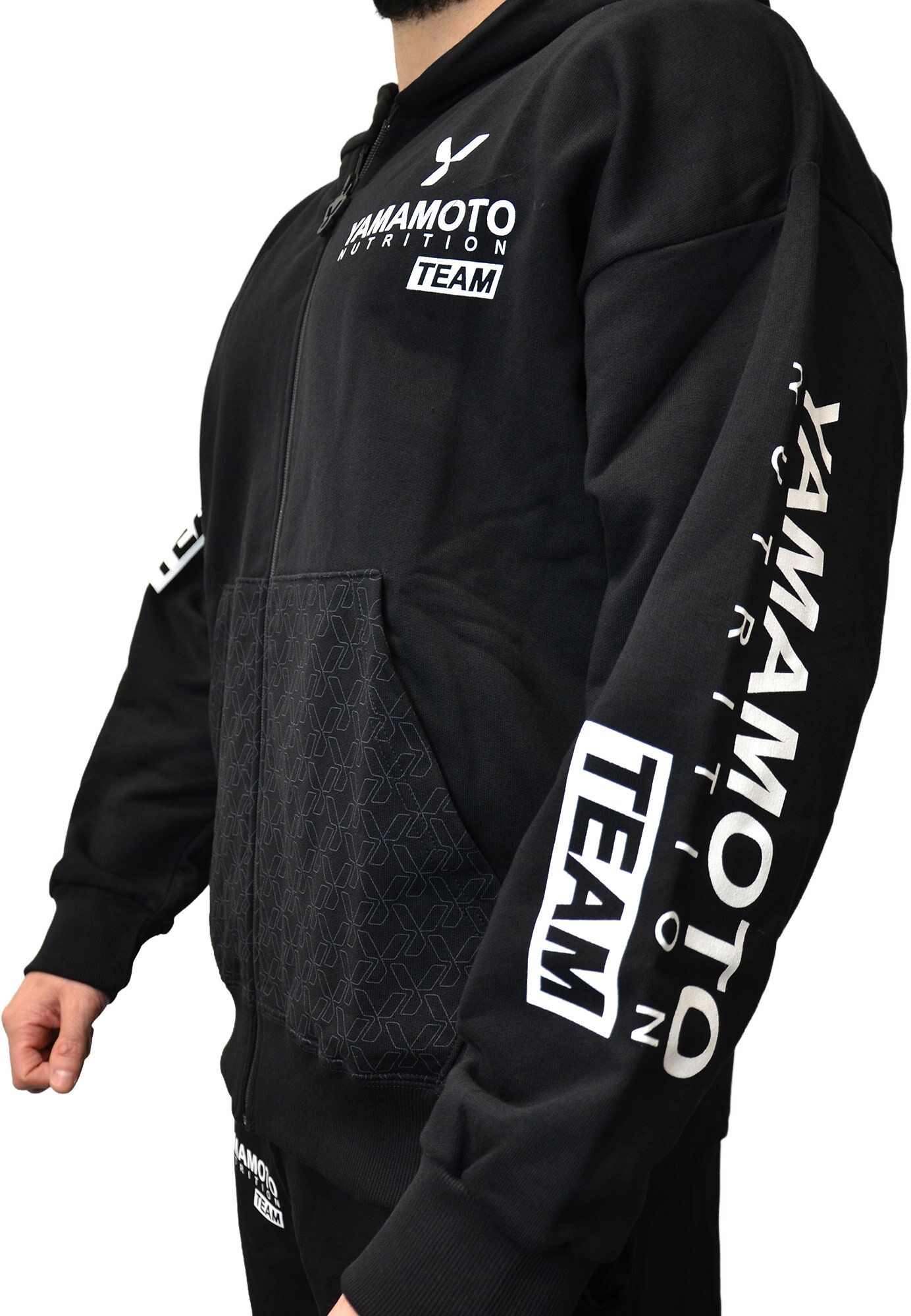 YAMAMOTO OUTFIT Felpa Zip Cappuccio Team  