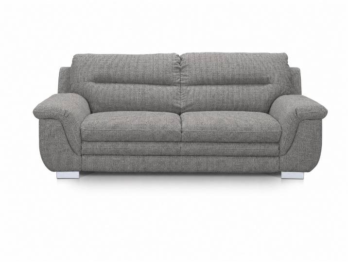 3er Sofa TRAPANI Stoff anthrazit