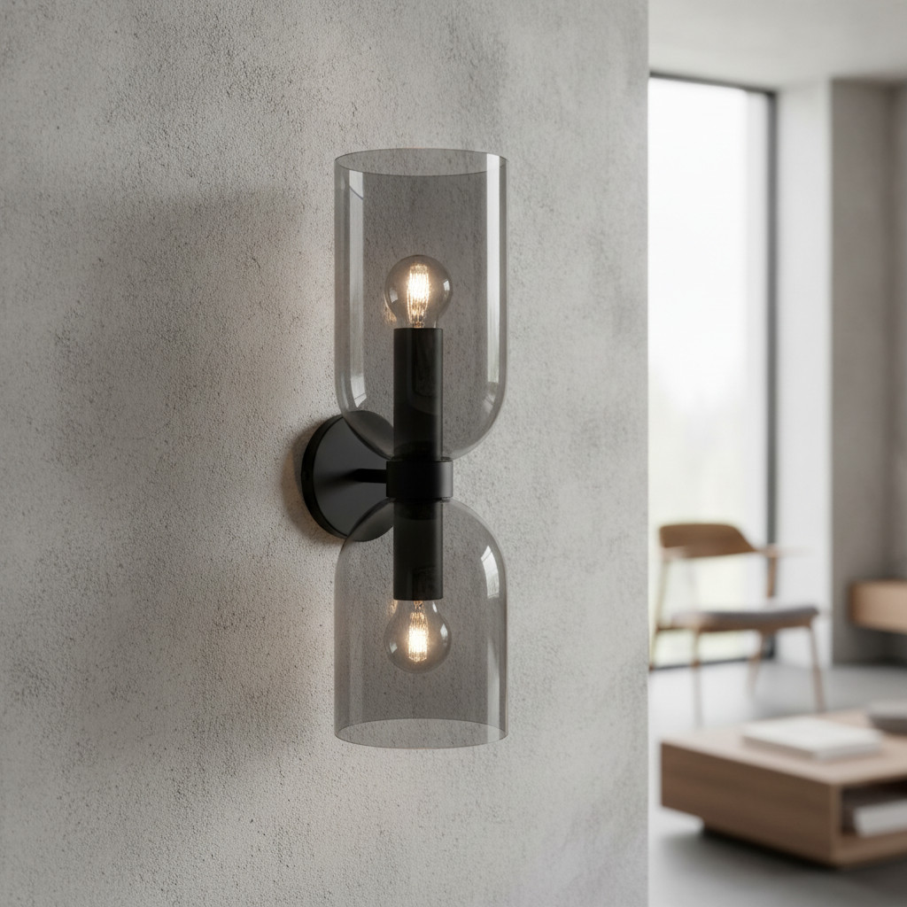 Lyora Design wandlamp Palmer dubbel zwart