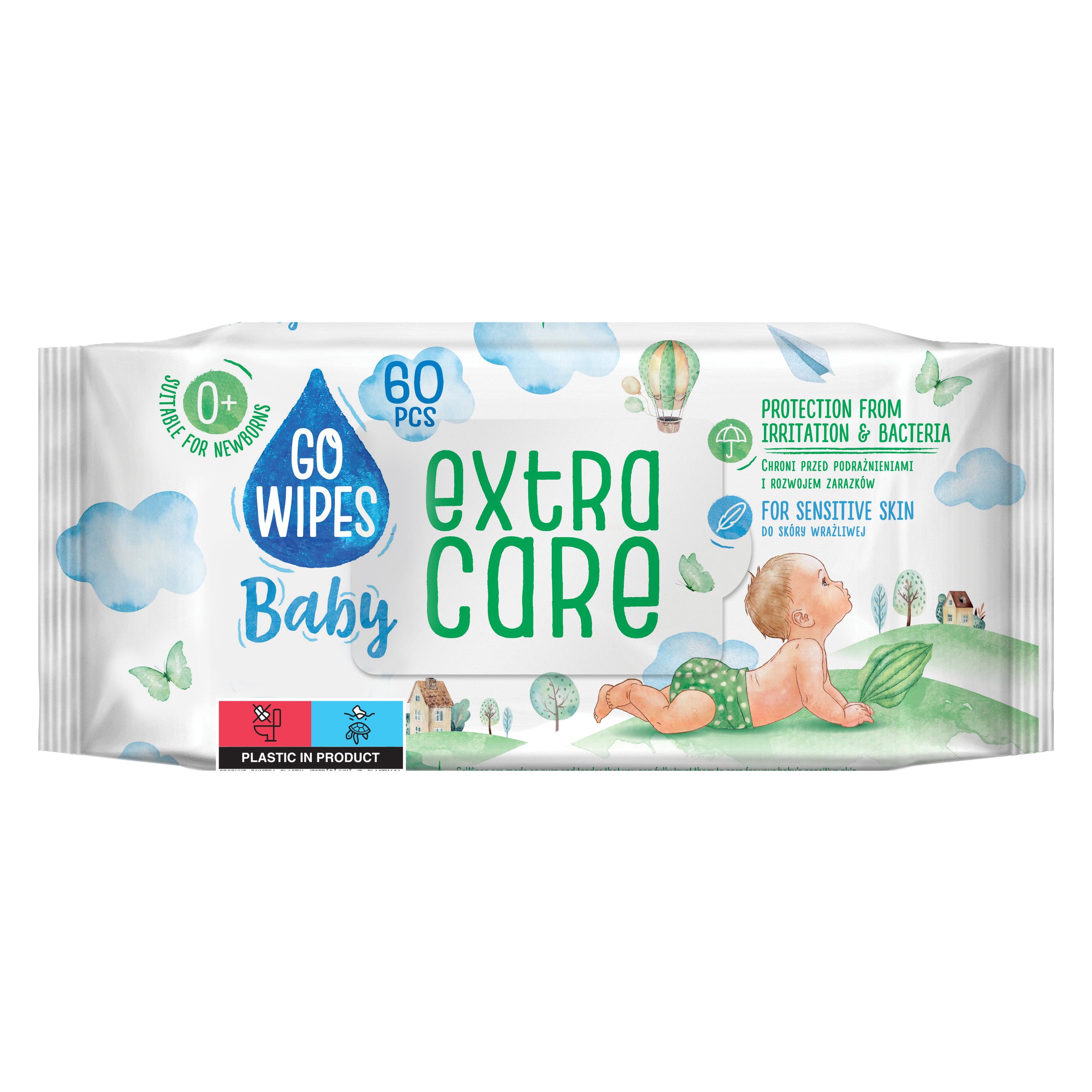 Gowipes EXTRA CARE Baby-Feuchttücher Antibakteriell mit Allantoin, 16x60Stk Baby-Feuchttücher (16 x 60 Stk.) (42250900)