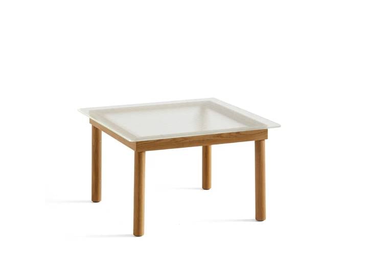HAY Kofi Couchtisch Oak-ribbed glass, 60 cm