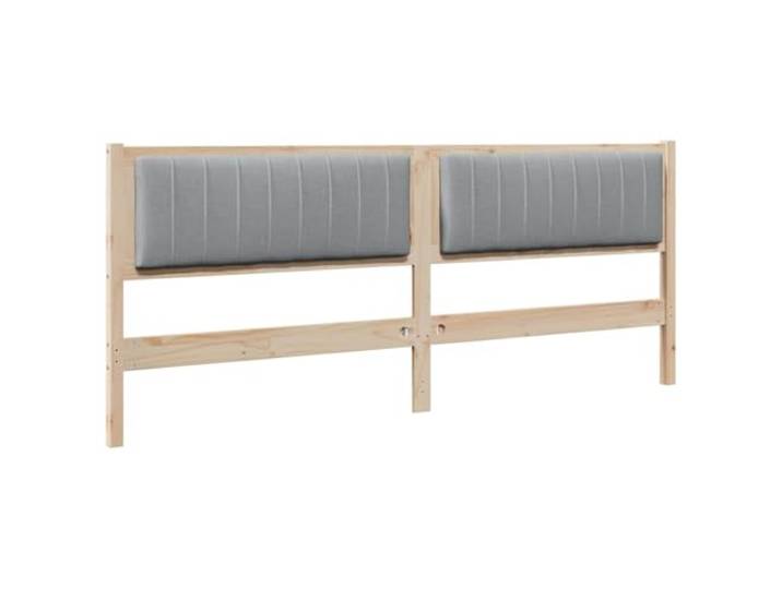 KTHLBRH Gepolstertes braunes Kopfteil aus massivem Kiefernholz mit Paneel Minimalistisches Design, weicher Polyesterstoff, pflegeleicht, vielseitig für jeden Raum