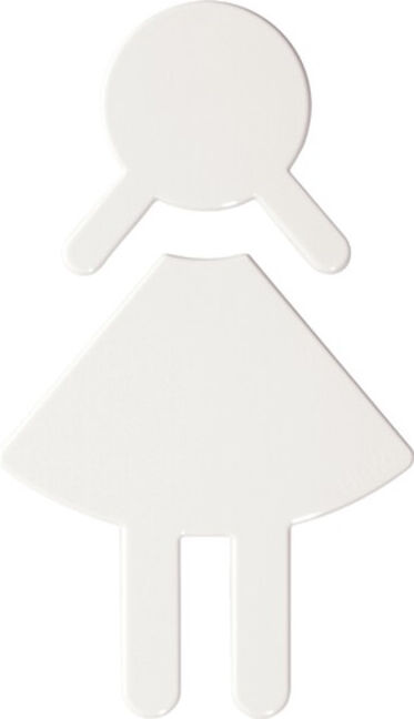 HEWI Symbole femme 801.91.020 PA Couleur-No.97 B.87mm H.150mm S.3mm (801.91.020 97)