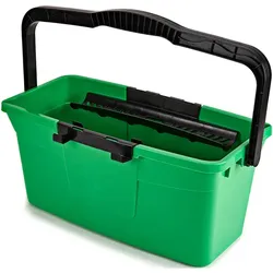 Unger QB12B Glasreinigungseimer mit Ablagen grün 12 L für höchste Ansprüche, robust und ergonomisch