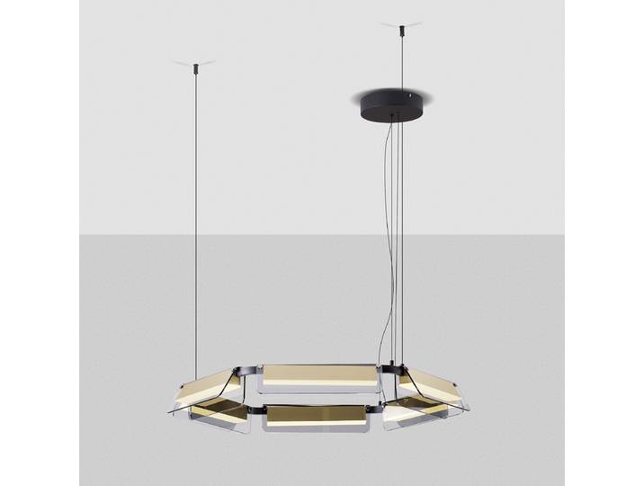 Pendelleuchte Apnea Typ A Ø 72cm Schwarz/Schwarz Aluminium, Acrylglas Nicht austauschbare LEDs LED-Platine