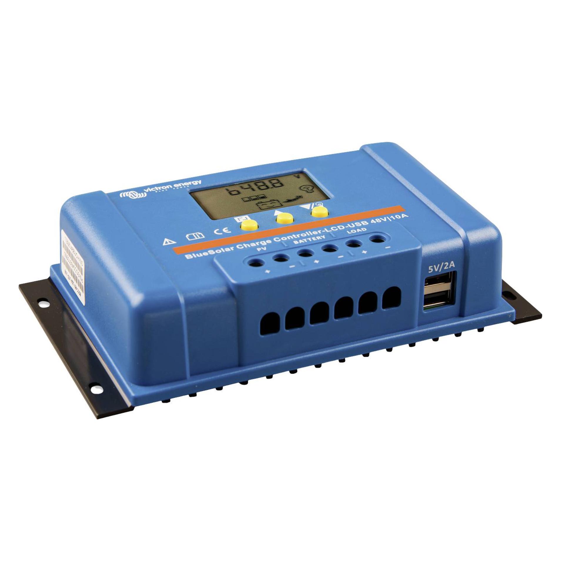 Victron Energy Blue-Solar PWM-LCD&USB Laderegler PWM 12 V, 24 V, 48V 20A (SCC040020050)