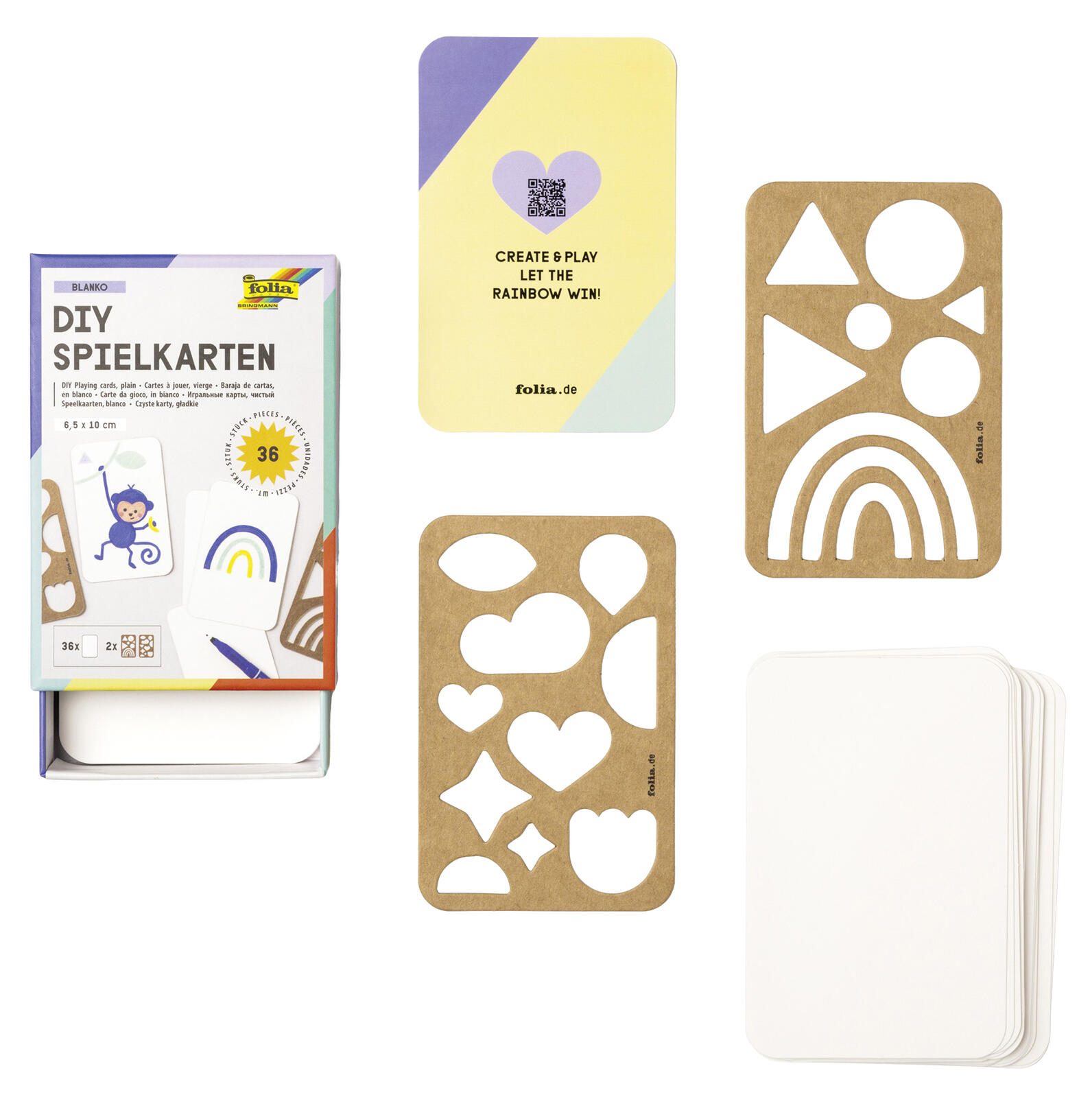 folia Bastelset DIY Spielkarten blanko 2327