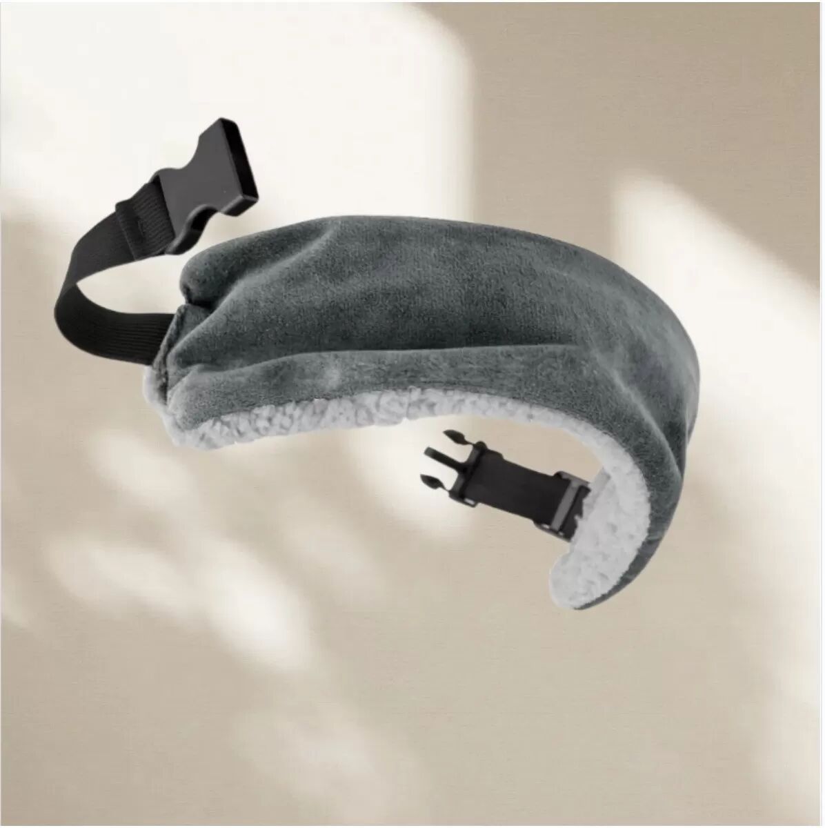 INF Masque de sommeil de voyage confortable avec sangle de soutien de la tête - Masque occultant unisexe Gris