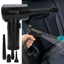 Leistungsstarkes Akku-Druckluftgebläse zum Reinigen & Aufblasen, 7kPa, inkl. 5 Aufsätze, kompakt & vielseitig, ideal für Auto, Haushalt & Outdoor