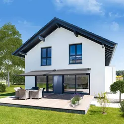 HOME DELUXE LED Vollkassettenmarkise elektrisch ELOS - 395 x 300 cm Anthrazit