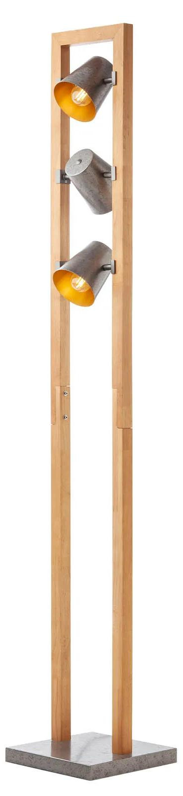 Smarter OAKER vloerlamp, antiek zilver, 3x28W
