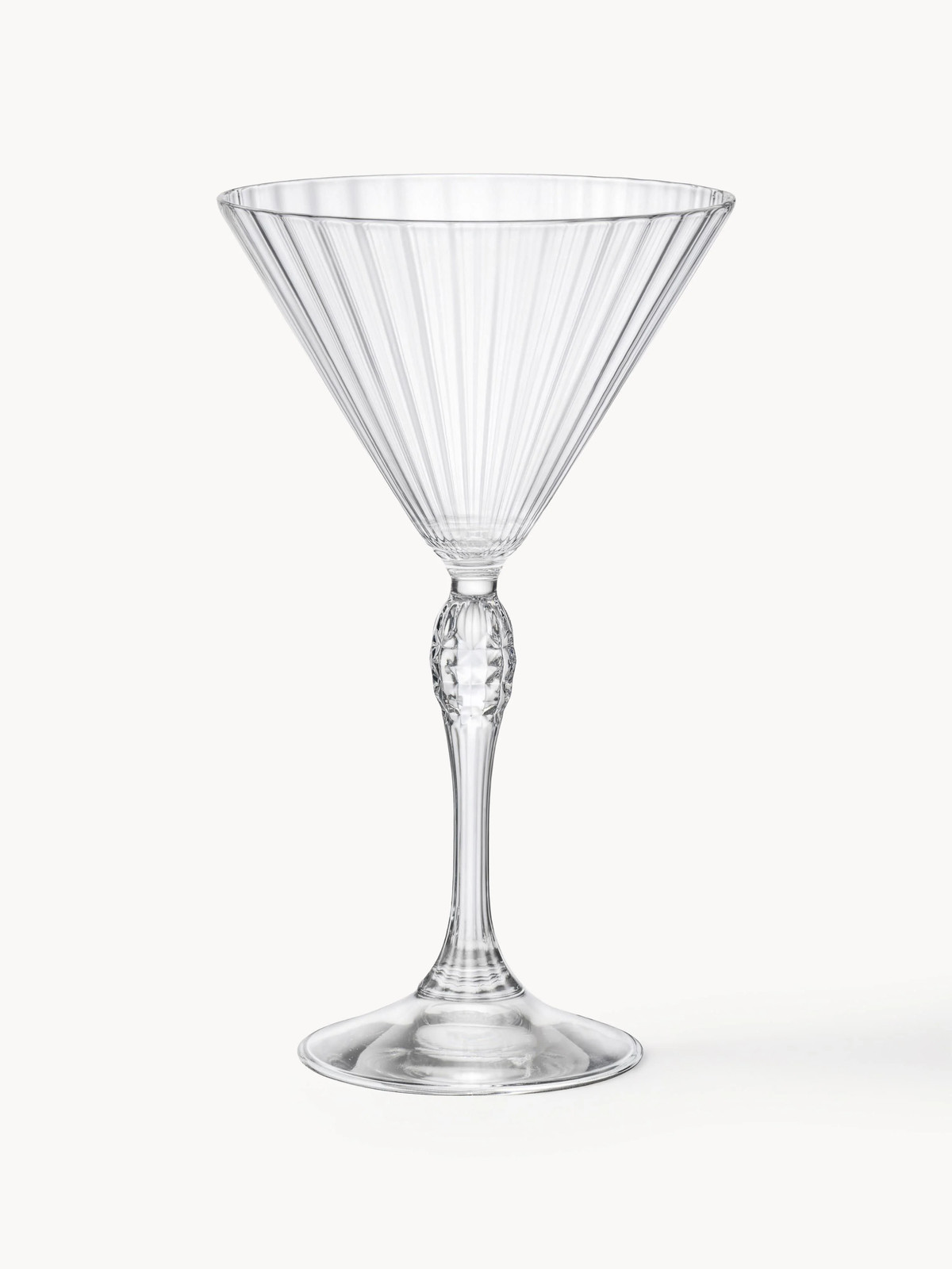 Billiet-Vanlaere Martini glazen America's Cocktail met groefstructuur, 4-delig