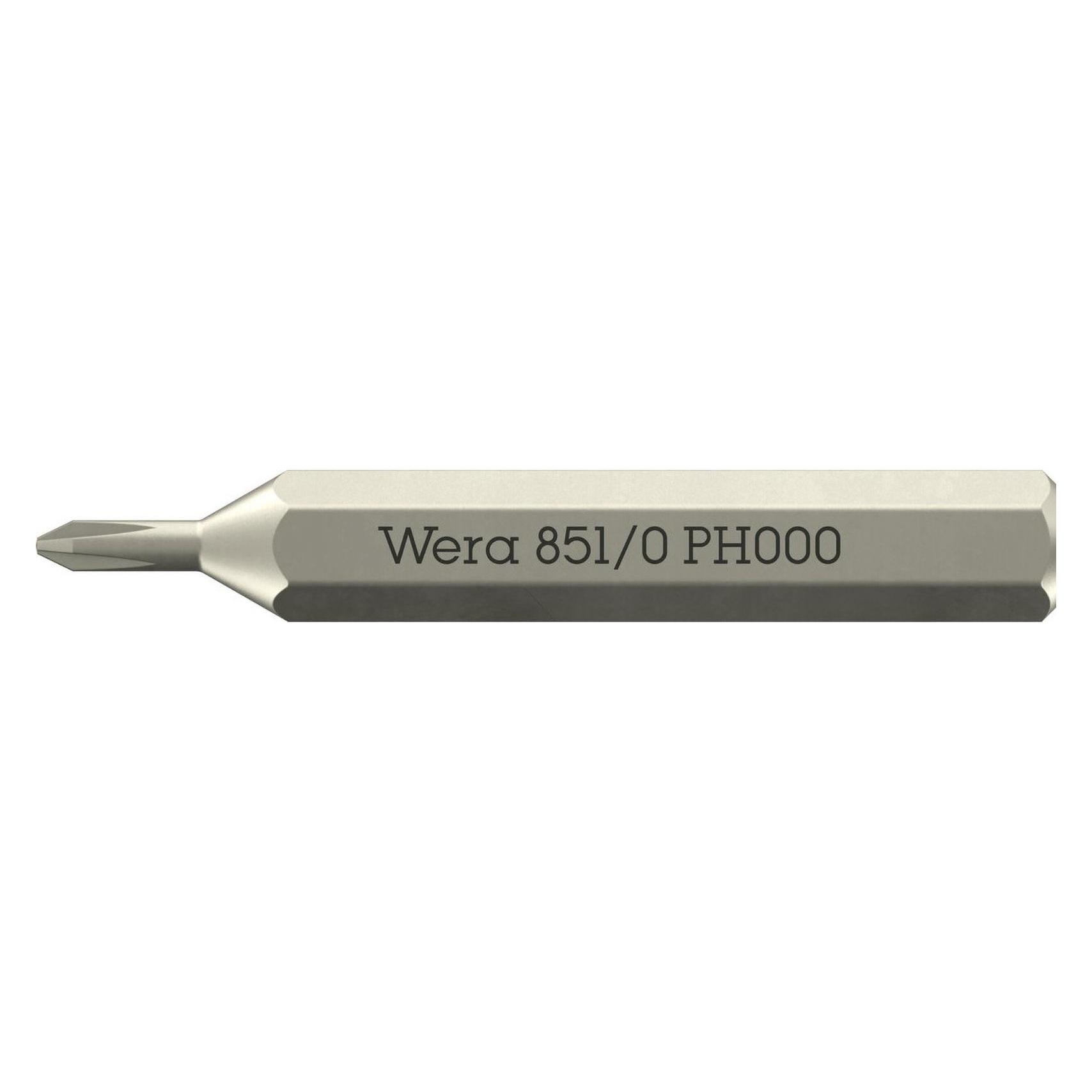 Wera 851 Micro Bits PH 000 x 30mm (Kreuz Phillips PH) (05058119001)