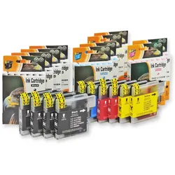 Kompatibel Brother LC-980, LC-1100 VAL Set 10 Druckerpatronen Tinte alle Farben von D&C