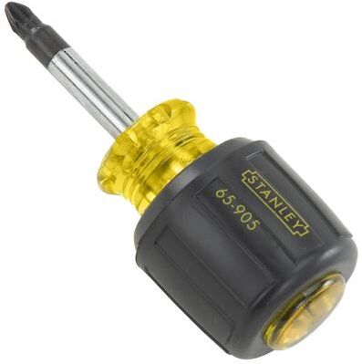 Stanley Hand Tools 2-Point Grip Phillips Tip Stubby Screwdriver