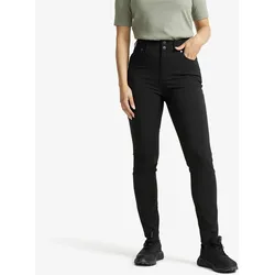 Root High-waist Stretch Jeans Damen Black, Größe:S - Outdoor-jeans - Schwarz