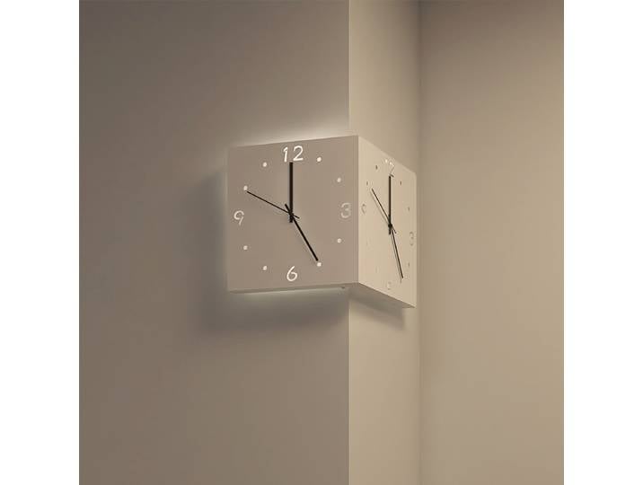Horloges murales Double face, salon moderne, éclairage inductif d'angle, horloge silencieuse, accessoires de décoration simples pour la maison