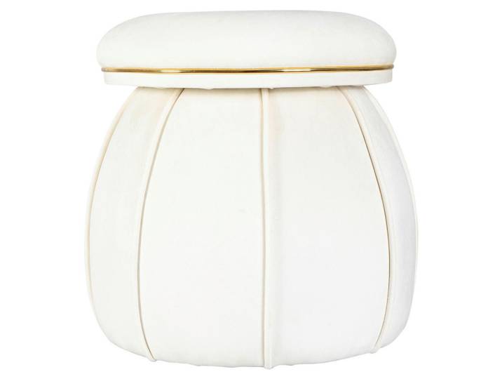 Kayoom Hocker, Gold, Beige, 55 cm, Wohnzimmer, Hocker, Sitzhocker