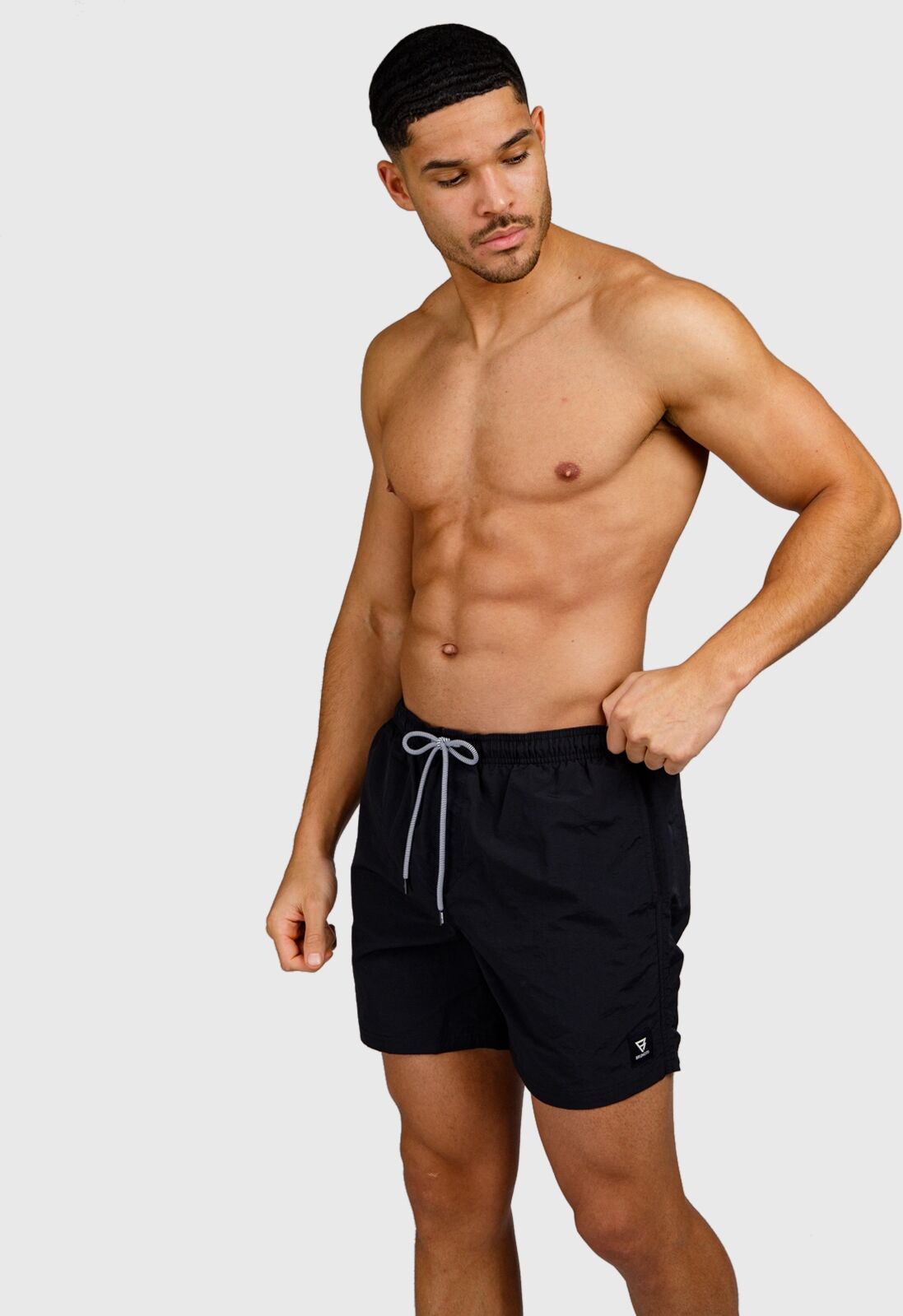 Badeshorts BRUNOTTI "HESTER MEN SWIM SHORTS", Herren, Gr. M, N-Gr, schwarz, Obermaterial: 100% Polyester. Futter: 100% Polyester, Badehosen Badeshorts, mit funktionellen Taschen, schnelltrocknend schwarz M, N-Gr
