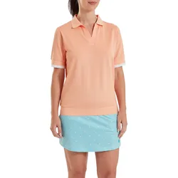FootJoy Polo Texture Knit, pfirsich/weiß
