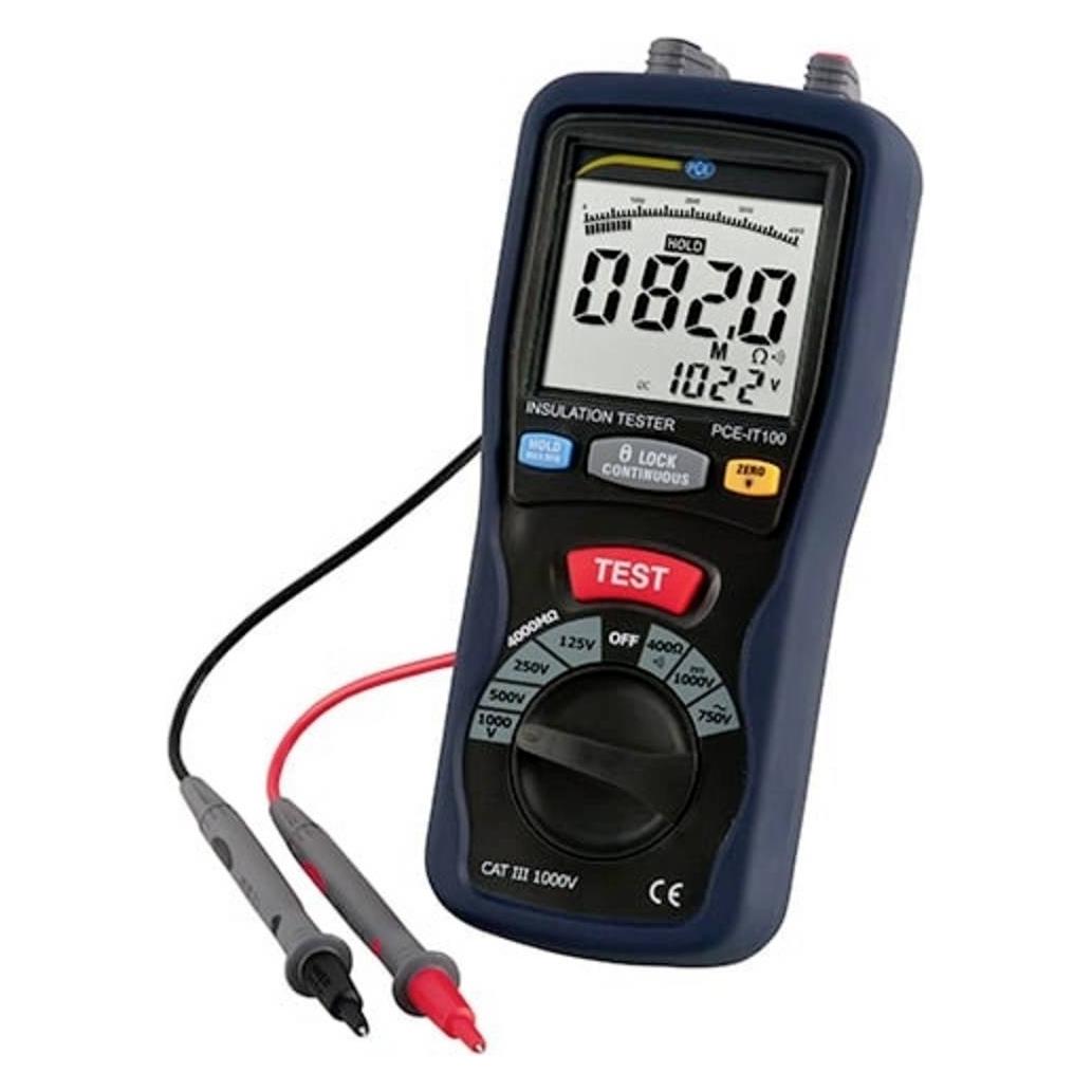 PCE Instruments Ohmmeter (CAT III 1000V, Hand-Multimeter) (PCE-IT100)