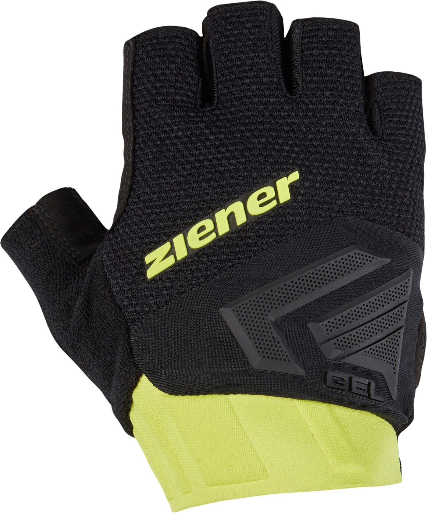 Fahrradhandschuhe ZIENER "CURDIN-Z", Herren, Gr. 7.5, schwarz (bitter lemon), Materialmix, Handschuhe Fahrradhandschuhe bitter lemon 7.5