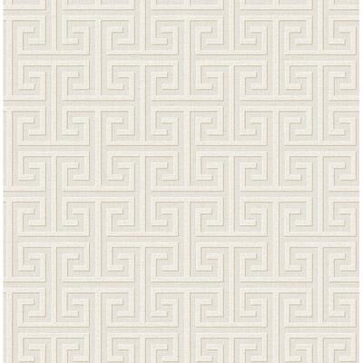 Seabrook Designs New York Greek Key Unpasted Wallpaper