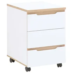 Innostyle Rollcontainer Memphis Dekor Weiß, Braun Weiß / Eiche