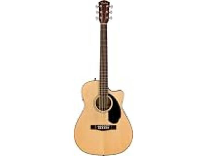 Fender CC-60SCE Guitare Électro-Acoustique Concert Folk Naturel Guitare de concert compacte, micro Fishman, accordeur intégré, idéale pour les débutants et les musiciens de petite taille.