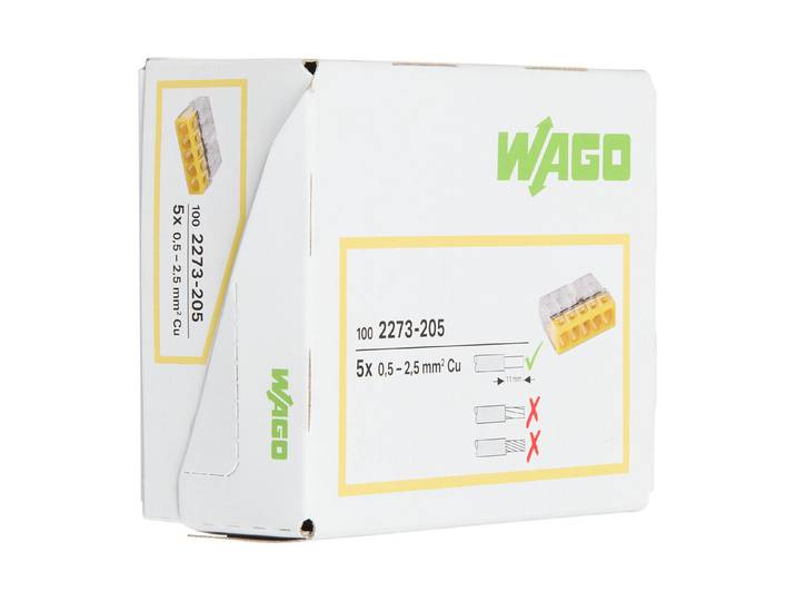 Wago Steckklemme Compact 5x 0.5-2.5mm2 100 Stk.