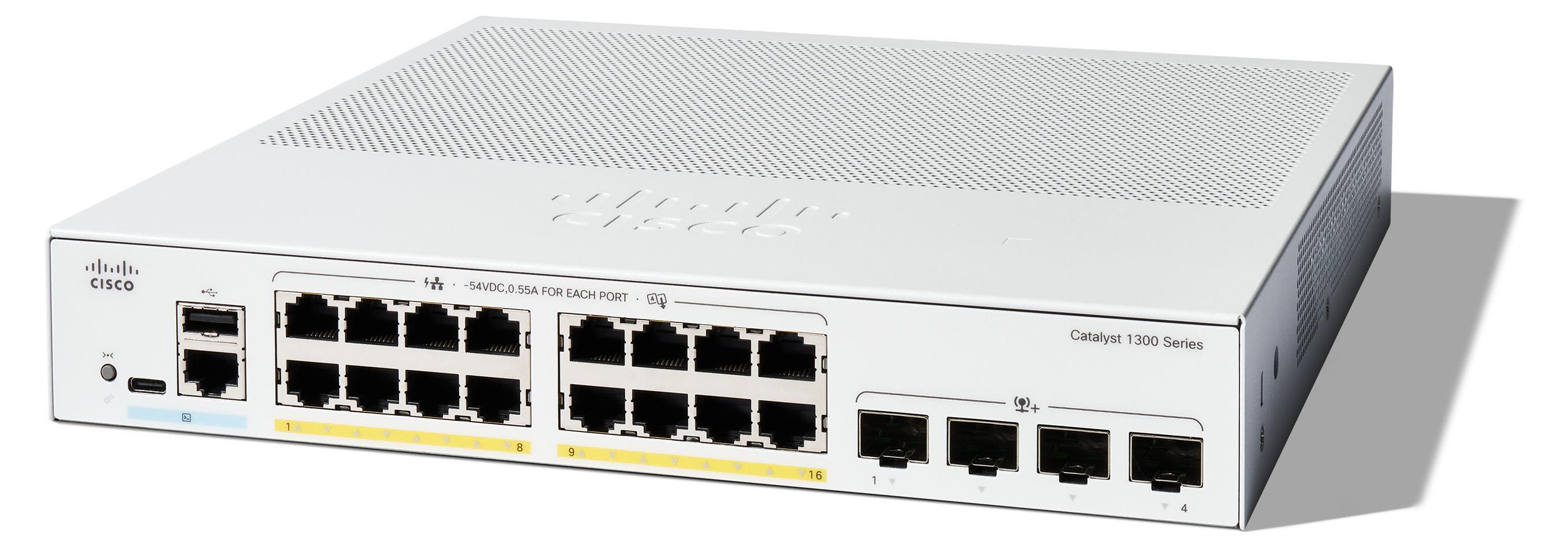 Cisco C1300-16P-4X, Managed, L2/L3, Gigabit Ethernet (10/100/1000)