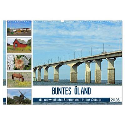 BUNTES ÖLAND (Wandkalender 2026 DIN A2 quer), CALVENDO Monatskalender