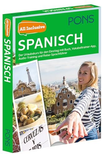 PONS All inclusive Sprachkurs Spanisch: Der Urlaubskurs für den Einstieg mit Buch, Vokabeltrainer-App, Audio-Training und Reise-Sprachführer - Preis vom 30.09.2026 22:30:23 h