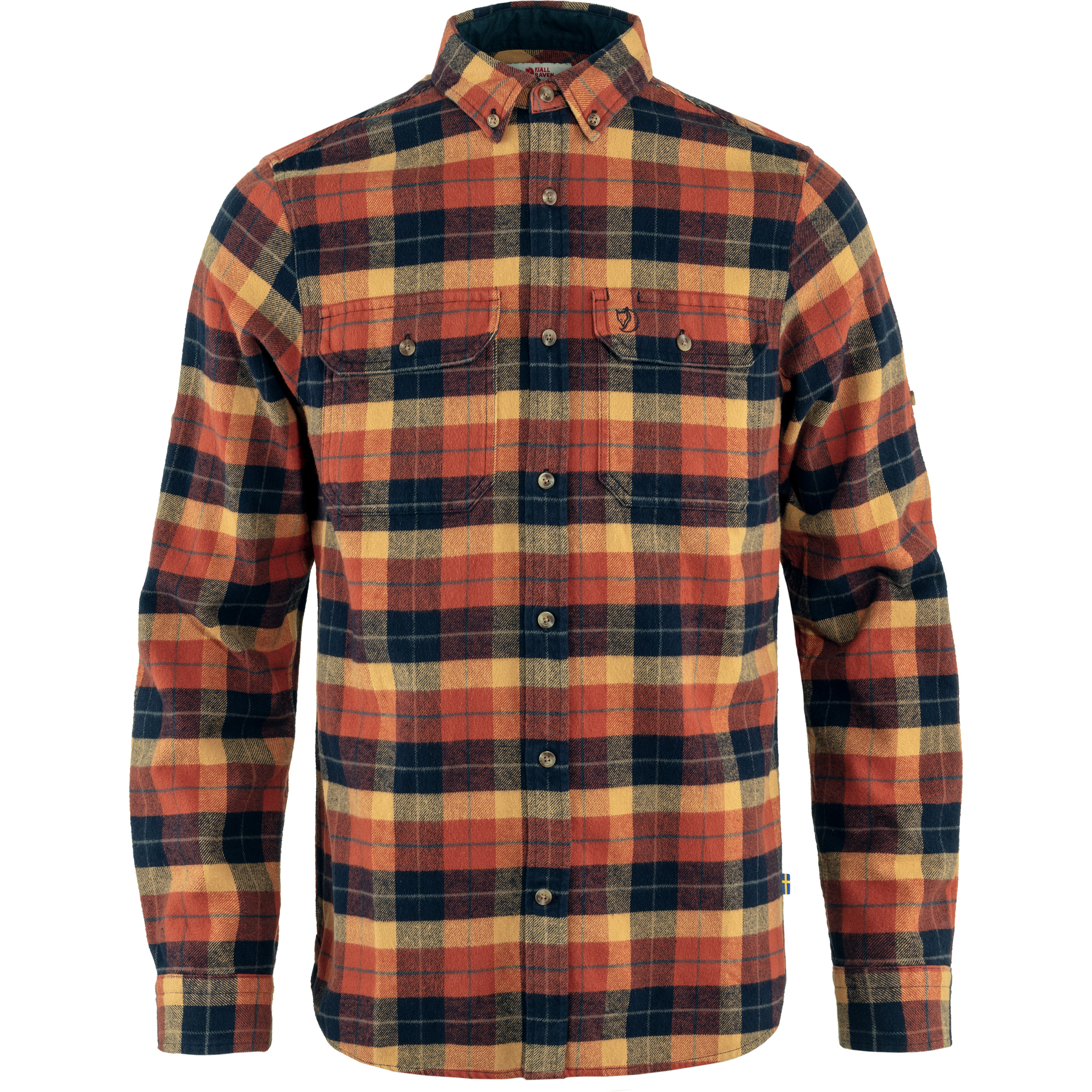 Fjällräven Singi Heavy Flannel Herren Hemden orange Größe L Lifestyle Isolierend