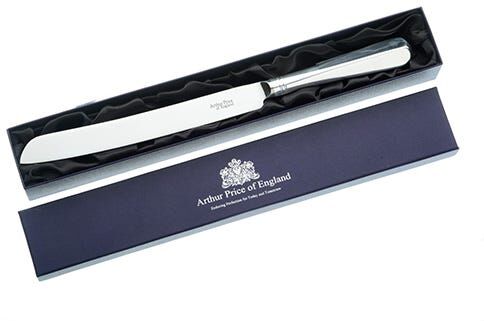 Arthur Price of England Rattail Sovereign Silver Wedding Cake Knife