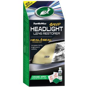 Turtle-Wax Scheinwerfer-Aufbereitung 53685 Speed Headlight Kit, manuelle Aufbereitung, für Kunststoffscheinwerfer, 4-teilig