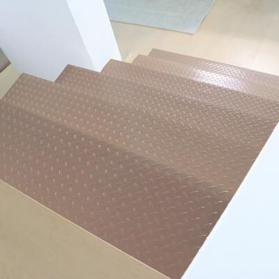 "Rubber-Cal ""Diamond-Plate"" Metallic Step Mats (6 pack) - 2.5mm"