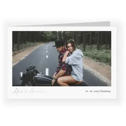 Einladungskarte Hochzeit: Edel mit Foto