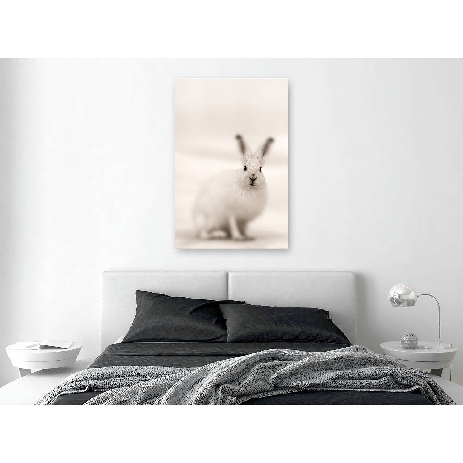home24 Fearful Look abstract wanddecoratie linnen beige 40 x 60 cm