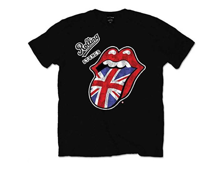 T-Shirt # Xxl Black Unisex # Vintage British Tongue
