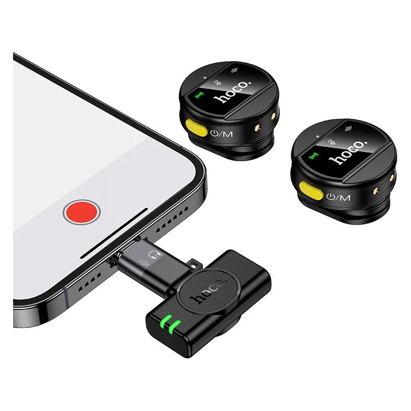Hoco Other Computer Accessory Wireless microphones 2in1 Lightning / USB C L22 black (64604818)