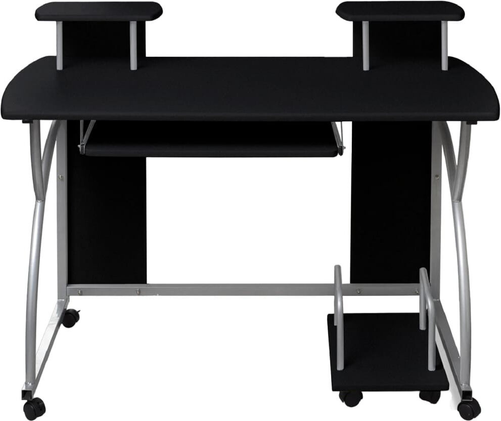 Inbox Zero Rectangular Writing Desk Black 88.5cm H x 110cm W x 52cm D