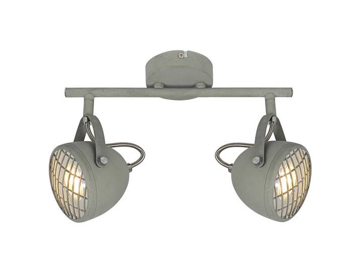 Strahler Pent, Hellgrau, Metall, 10x21x30 cm, RoHS, Europäischer Sicherheitsstandard, einfach zu transportieren, Lampen & Leuchten, Innenbeleuchtung, Spots & Strahler, Deckenspots