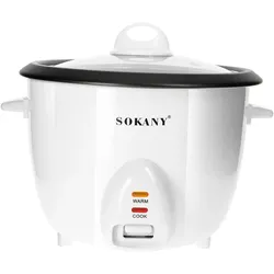 Sokany Reiskocher 1.8L Warmhaltefunktion, Dampfgarer + Reiskocher, Weiss
