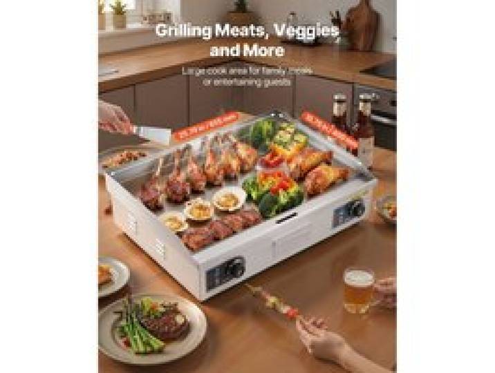 Plancha Électrique 65 5x40 cm Plaque à Snacker Électrique 4000 W pour Barbecue Restaurant Bar Plaque de Cuisson Lisse Températur…