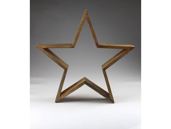 Dekostern AM DESIGN aus Holz , braun, B:7cm H:50cm T:50cm, Holzwerkstoff, Dekosterne, Dekostern, BxHxT: 7x50x50 cm