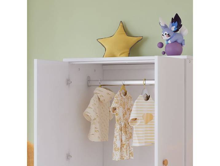 Armoire ZUONCEGLNG avec rangement intégré blanc 80 x 50 x 120 cm